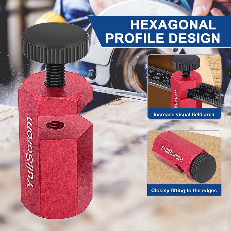 Tall Stair Gauges for Framing Square with Holder and Carabiner