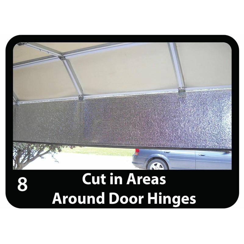 9x8 SSR 1 Car Garage Door Reflective Silver Finish Foam