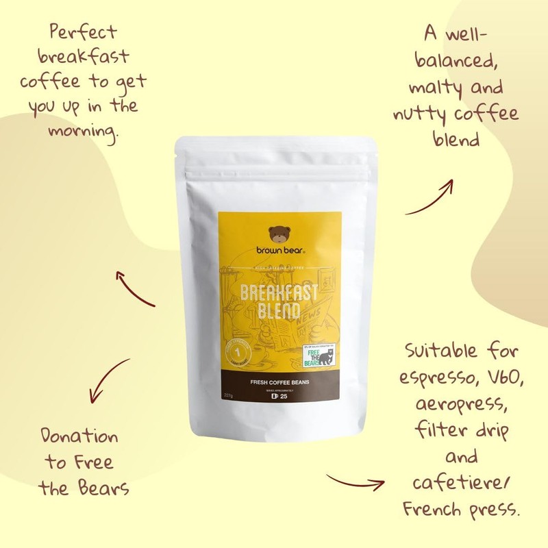 Light Roast Ground Coffee 227g - for French Press Cafetiere