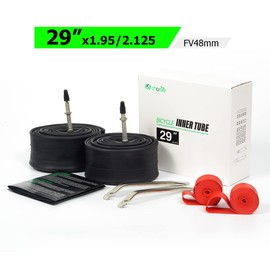 Chooee Bicycle Inner Tube 26/27.5/29 Inches, MTB Inner Tube 26/27.5/29 x 1.75/2.125, 1.95/2.125, 2.125/2.40, AV/SV (SV-29-1.95/2.125)