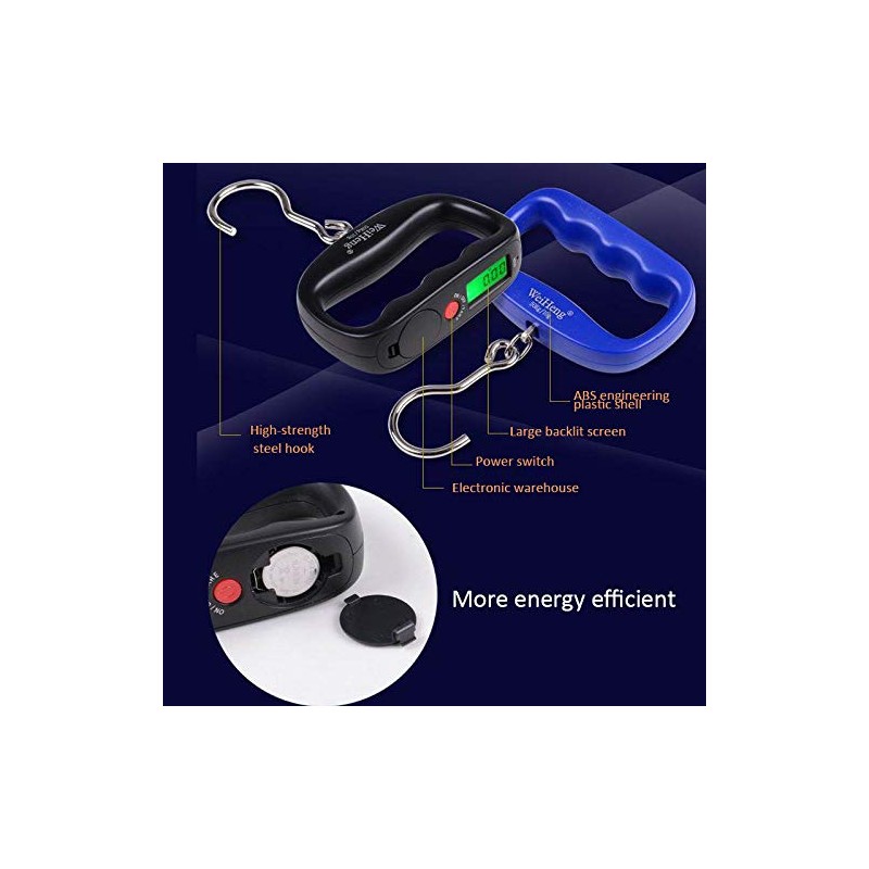 50kg/110lb Digital Luggage Scale with 4 Units (kg/g/lb/oz), Electronic Travel