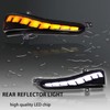 ZDEERAOTO LED Rear Side Mirror Light DRL Amber Sequential Turn