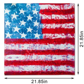 ALIBBON Labor Day Patriotic Bandana, American Flag Bandana, 100% Cotton Multi-Purpose Veterans Day Bandana Square Scarf Print Tie Dye Bandana Paisley Cowboy Bandana for Men and Women
