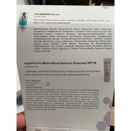 Suero de inmersión Alastin HA 15 ml/0,5 oz + protector solar mineral Hydratint Pro FPS36 0,2 oz