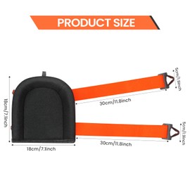 TUFFWORX Professional Knee Pads with Adjustable Straps, Heavy Duty Foam Padding, Black and Orange