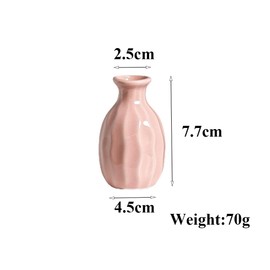 Ceramic Flower Vase Small Flower vases Decorative Flower Vase for Living Room Bedroom Kitchen Office Decor Centerpiece Table Decorations(Pink)