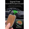 SANRILY Metal Leather 4 Button Key Fob Cover Fit for