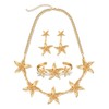 Starfish Earrings Necklace Braacelet - Gold Starfish Dangle Earrings Statement