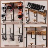 Motorcycle Helmet Rack with 6 J-hooks& 6 Clip Hooks –