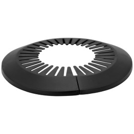 INDPROD Black Polypropylene Flange Pipe Cover, 2.95" to 4.48" (75mm-114mm), Plumbing Wall Flange, 1 Piece