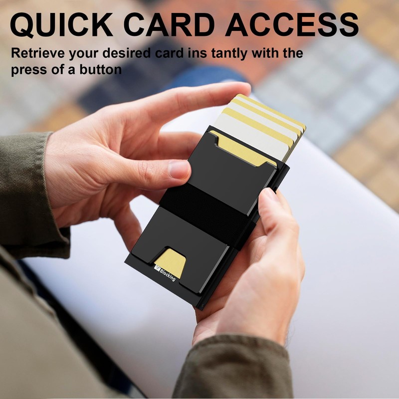 Smart Card Wallet for Men Slim: Minimalist Wallet for Men
