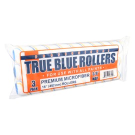 True Blue 18" Professional Paint Roller Covers, 18 Inch, Best for All Types of Painting Surfaces, Refill Bulk Pack (24, 3/8" Nap)