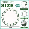 30Pcs Green Scalloped Paper Plates, Wavy Edge, 9 Inch