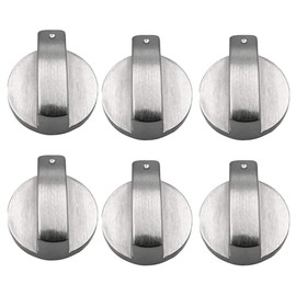 HARLUE 6Pcs Cooker Knobs,6mm Gas Stove Knobs Stove Replacement Metal Knobs Accessories for Kitchen Gas Oven Knobs