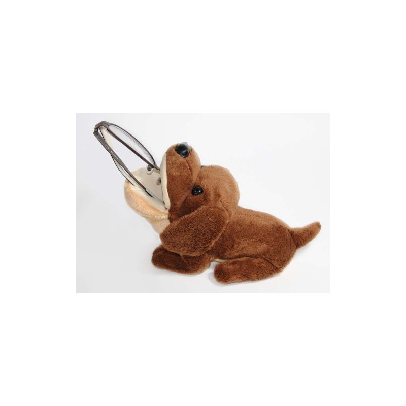 Animal Glasses Stand Miniature Duck Brown E-5
