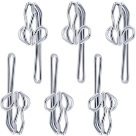 ASIWUJING Curtain Hooks Metal Curtain Header Tape Drapery Hooks for curtains (50PACK)…