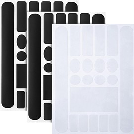 3 Pieces Bicycle Chainstay Protector Decal Chainstay Frame Guard Adhesive Protectors Film Cover for Bike Chain Protective Bike Folding Frame Protective(Transparent, Carbon Fiber Black, Matt Black)