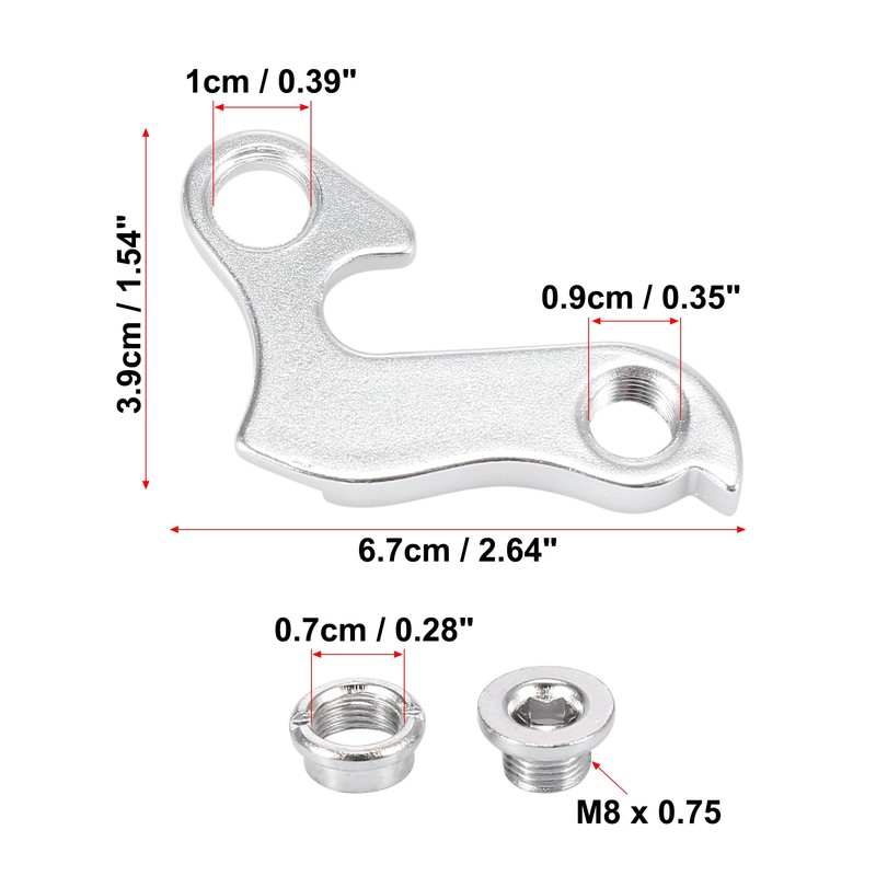 X AUTOHAUX Universal Bicycle Rear Derailleur Hanger Extender Bike Frame