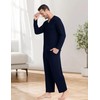 MoFiz Men's Pajama Sets Long Sleeve Lounge Sets 2 Piece