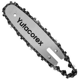Yutacorex 5 inch Chainsaw Guide Bar and Chain Combo,Replacement Accessories Fits Worx WG324,WG324.9(1Chain+1Bar)