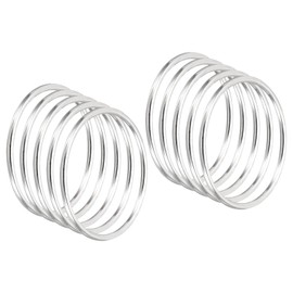 PATIKIL 2 Inch Dream Catcher Rings, 20 Pcs Metal Macrame Wreath Floral Round Ring Hoop for Christmas Decor Home Car DIY Craft Wedding Wall Hanging Decorations, Silver