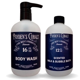 Payden's Cobalt Mandarin Oak For Men Scented Body Wash & Milk Bath Set