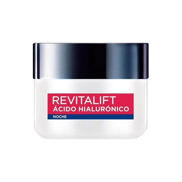 LOreal Paris Revitalift cido Hialurnico Crema de Noche Hidratante, Hidrata