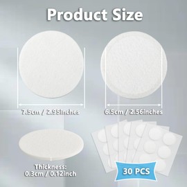 Monotub Adhesive Filter Disks, 2.5" Monotub Filter Discs for Mushroom Growing Supplies 3MM Thick Synthetic Filter Paper Stickers Replacement Mushroom Box Filter Pads for Mono Tub - 30 PCS