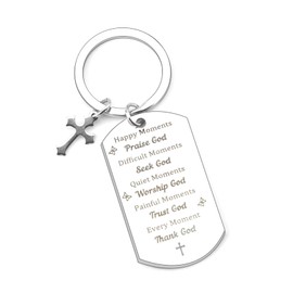 fiszdovb Mothers Day Christian Gifts for Women Faith,Inspirational Spiritual Religious Easter Gifts for Christian Women Bible Verse Biblical Birthday Present Keychain for Friends Men Mom Grandma