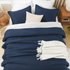 Litanika Navy Blue Oversized King Comforters Super King Size, 3