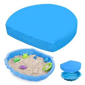 LCUHAVA Sandpit Cover Shell Shape 100 x 15 cm Tarpaulin Sandpit Round Blue Sandpit Cover Sandpit Tarpaulin Suitable for Water, Shells and Sand