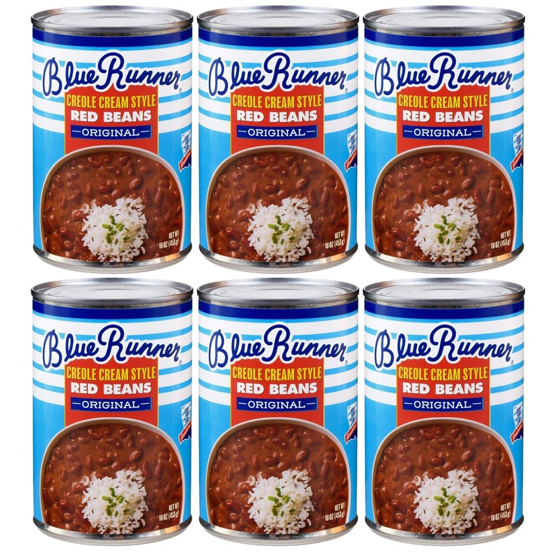 Blue Runner Creole Cream Style Red Beans (6-pack of 16-ounce