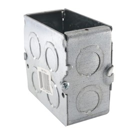 Thomas & Betts GW135-G 3-3/4-Inch Length by 1-15/16-Inch Width by 3-1/2-Inch Depth Galvanized Gangable Masonry Outlet Box, 20-Pack