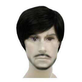 Wig, Men's Wig, Haircut, Full Wig, For Hair, Oblique Bangs, Short, Men's Wig, Handsome, Stylish, Fashion, Business, Natural, Breathable, Short Hair (A)