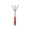 Premium Garden Hand Rake w/ Wood Handle - Comfortable &
