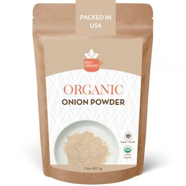 SPICY ORGANIC White Onion Powder – 2 LBS (32 Oz.) – Certified USDA Organic - The Ultimate Organic Seasoning for Cooking