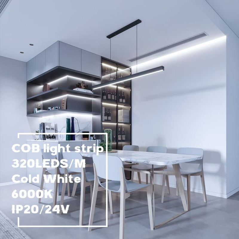 Arotelicht COB LED Strip 10 m Set 24 V Cool