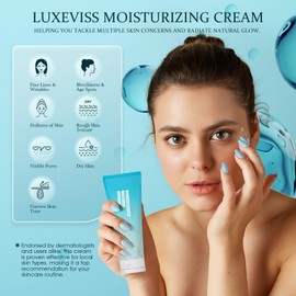 LUXEVISS Anti-Aging Face Moisturizer - Repair Daily Facial Moisturizing Cream for Fine Lines & Wrinkles Hydrating and Moisturizing, 3.35 Fl Oz-100