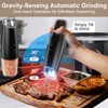 Upgraded Gravity Electric Salt and Pepper Grinder Set - Anti-Spill