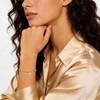 JATEBI 14K Gold Plated Bracelets for Women, Initial Cross Bracelet