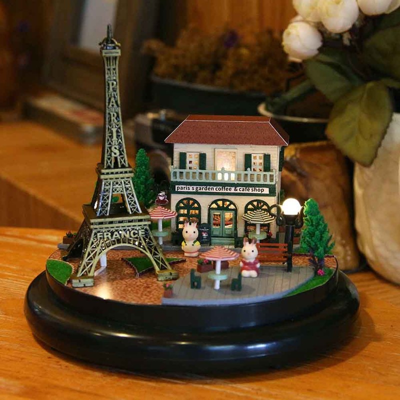 DIY Doll House Music Box Miniature House Toy Kit with