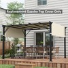 Outsunny 2 PCS 4 x 16ft Pergola Canopy Replacement, UV