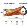 Funn Stryge Rise +7° Stem Handlebar, Red, 31.8 x 80