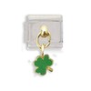 Clearly Charming Shamrock Dangle Italian Charm Bracelet Link