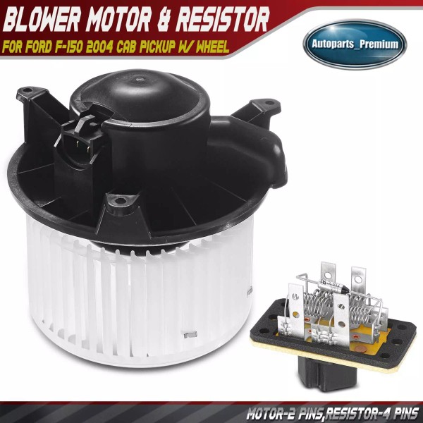 Unbranded Front HVAC Blower Motor and Resistor Kit w/ Wheel
