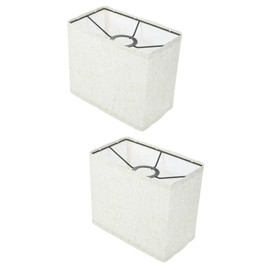 Yardenfun 2pcs Linen Lampshade Lamp Shade Rectangle - Pour Funky Rectangular Lamp Shade Floor Blanc Wall Lamp