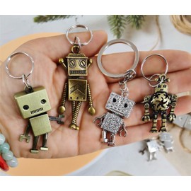 15 Packs Bulk Small Metal Robots for School Summer Holiday Party Favors and End Of Year Students Prizes From Teacher