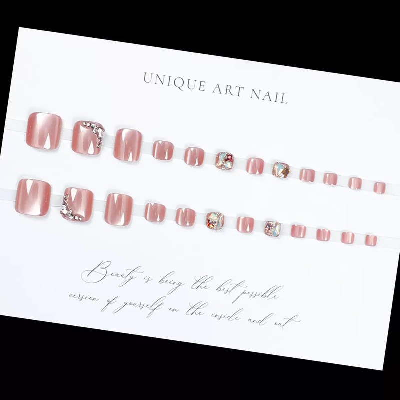 ドミ屋 ネイルチップ 足用 24枚入 フットネイルチップ フットネイル 足用ネイルチップ 夏 付け爪 結婚式