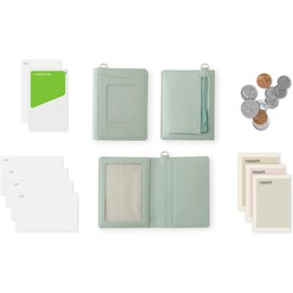 Slip-On Noir Pass Coin Case Peach NSL-3202 Genuine Leather Card Pass Case Coin Case