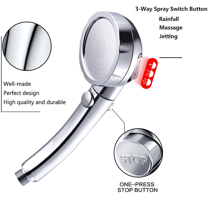NOSAME Shower Head, Filter Filtration High Pressure Water Saving 3